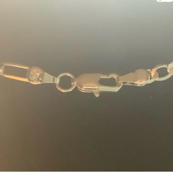 BRAND NEW Nordstrom Silver 925 Figaro chain  Necklace - Picture 5 of 8